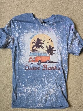 Outer Banks Graphic Tee - Blue with Orange Van